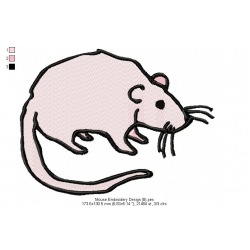 Mouse Embroidery Design 8